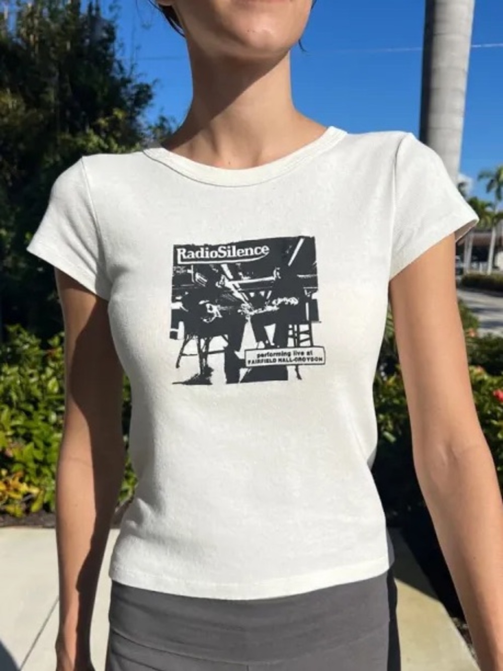 Brandy Melville John Galt Radio Silence White Top